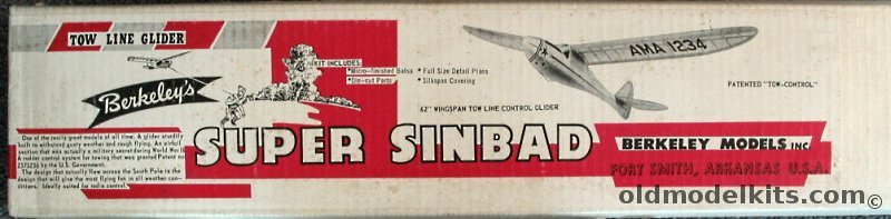 Berkeley Super Sinbad Sailplane - 62 inch Wingspan Flying Model Airplane Kit, 21-4-495 plastic model kit